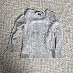 Talbots grey heather Cable Knit Women's Sweater